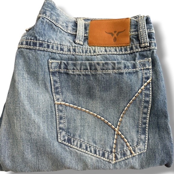 Wrangler 20X Men's Style 42 Vintage Bootcut Jeans 38x32 Blue Cotton - Picture 2 of 9
